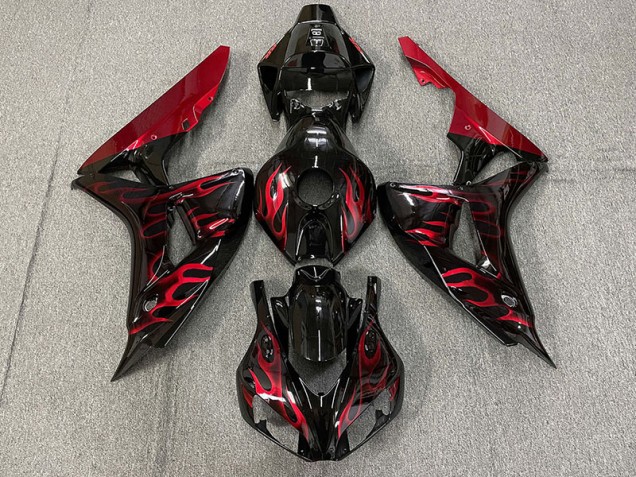 2006-2007 Gloss Red Flame Honda CBR1000RR Motorcycle Fairing 2006-2007 Gloss Red Flame Honda CBR1000RR Motorcycle Fairing