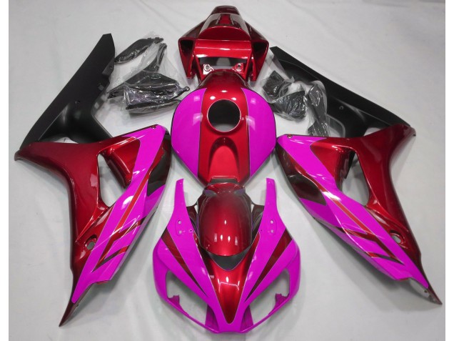 2006-2007 Gloss Red and Pink Honda CBR1000RR Motorcycle Fairing 2006-2007 Gloss Red and Pink Honda CBR1000RR Motorcycle Fairing