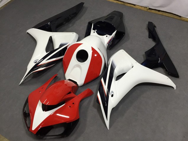 2006-2007 Gloss Red and White Honda CBR1000RR Motorcycle Fairing 2006-2007 Gloss Red and White Honda CBR1000RR Motorcycle Fairing