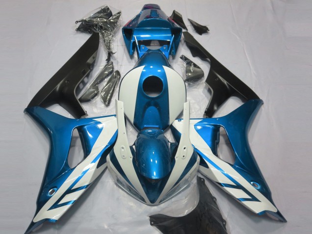 2006-2007 Gloss White and Blue Honda CBR1000RR Motorcycle Fairing 2006-2007 Gloss White and Blue Honda CBR1000RR Motorcycle Fairing