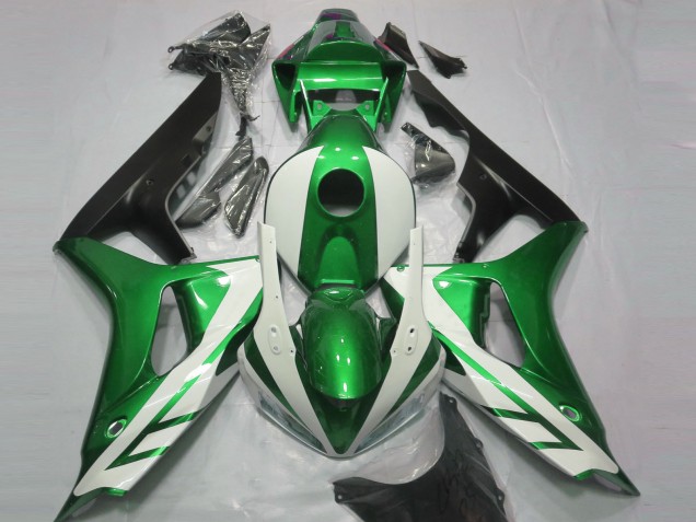 2006-2007 Gloss White and Green Honda CBR1000RR Motorcycle Fairing 2006-2007 Gloss White and Green Honda CBR1000RR Motorcycle Fairing