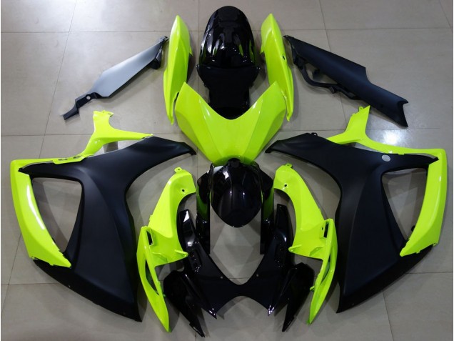 2006-2007 Gloss Yellow & Black Suzuki GSXR 600-750 Motorcycle Fairing 2006-2007 Gloss Yellow & Black Suzuki GSXR 600-750 Motorcycle Fairing