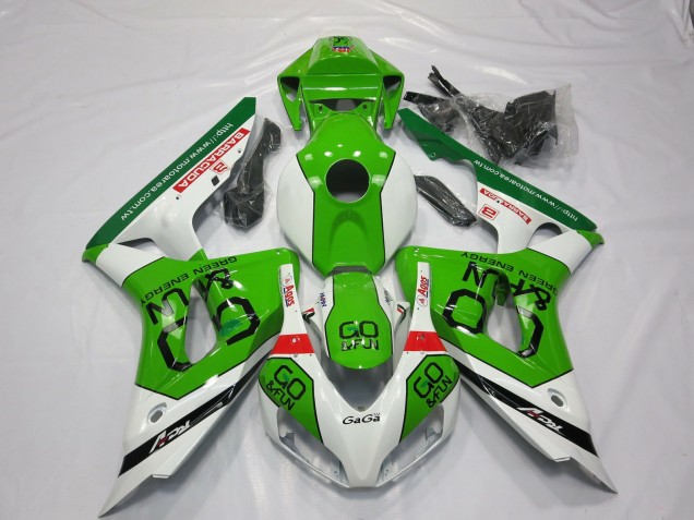 2006-2007 Green and White Honda CBR1000RR Motorcycle Fairing 2006-2007 Green and White Honda CBR1000RR Motorcycle Fairing