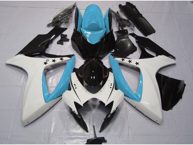 2006-2007 Light Blue Star Suzuki GSXR 600-750 Motorcycle Fairing 2006-2007 Light Blue Star Suzuki GSXR 600-750 Motorcycle Fairing