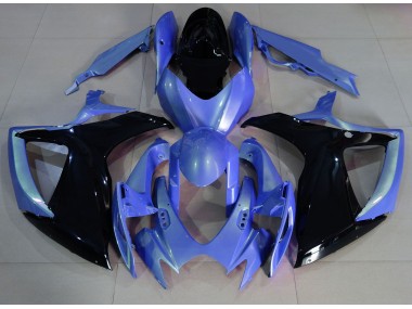 2006-2007 Light Blue and Black Suzuki GSXR 600-750 Motorcycle Fairing