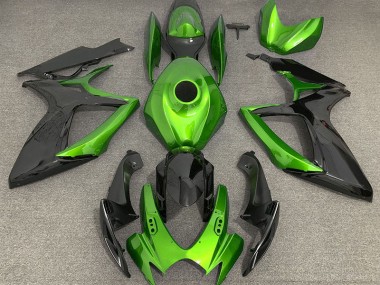 2006-2007 Light Green and Black Suzuki GSXR 600-750 Motorcycle Fairing