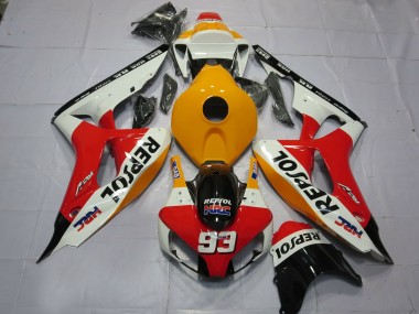2006-2007 Light Orange White Repsol Honda CBR1000RR Motorcycle Fairing