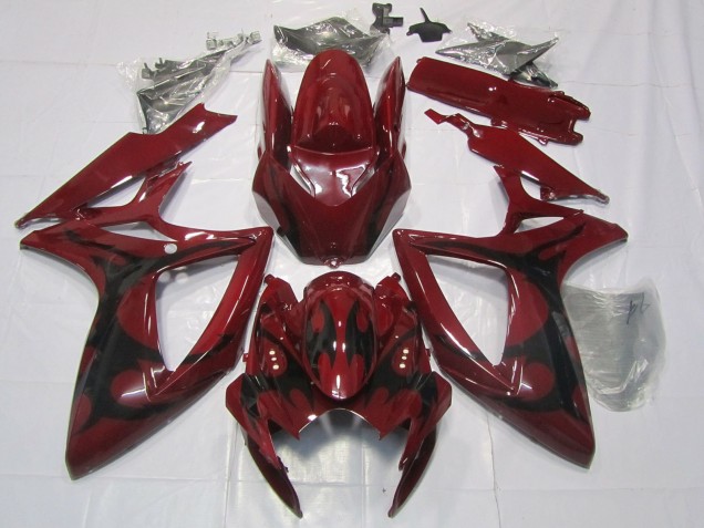 2006-2007 Maroon Red Suzuki GSXR 600-750 Motorcycle Fairing 2006-2007 Maroon Red Suzuki GSXR 600-750 Motorcycle Fairing