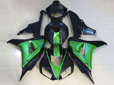 2006-2007 Matte Black & Green Honda CBR1000RR Motorcycle Fairing