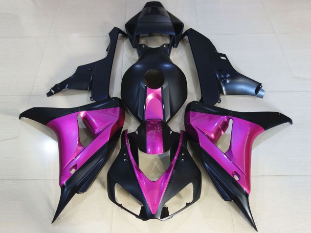 2006-2007 Matte Black & Pink Honda CBR1000RR Motorcycle Fairing 2006-2007 Matte Black & Pink Honda CBR1000RR Motorcycle Fairing