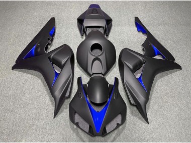 2006-2007 Matte Black and Blue Honda CBR1000RR Motorcycle Fairing