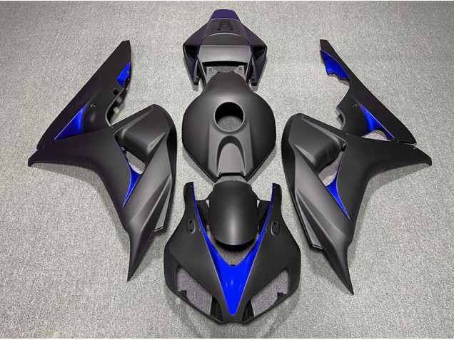 2006-2007 Matte Black and Blue Honda CBR1000RR Motorcycle Fairing 2006-2007 Matte Black and Blue Honda CBR1000RR Motorcycle Fairing