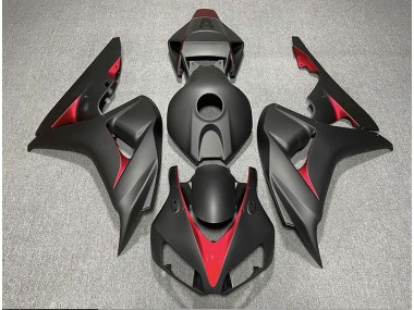 2006-2007 Matte Black and Light Blue Honda CBR1000RR Motorcycle Fairing