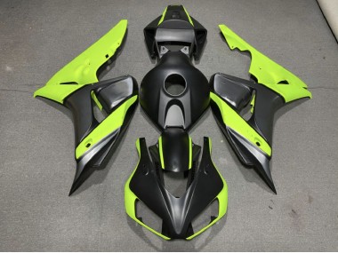 2006-2007 Matte Grey Black and Green Honda CBR1000RR Motorcycle Fairing