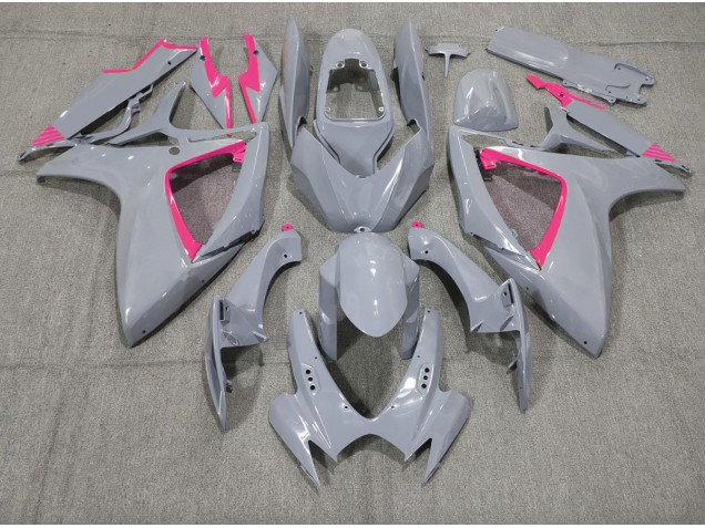 2006-2007 Nardo and Pink Trim Suzuki GSXR 600-750 Motorcycle Fairing 2006-2007 Nardo and Pink Trim Suzuki GSXR 600-750 Motorcycle Fairing