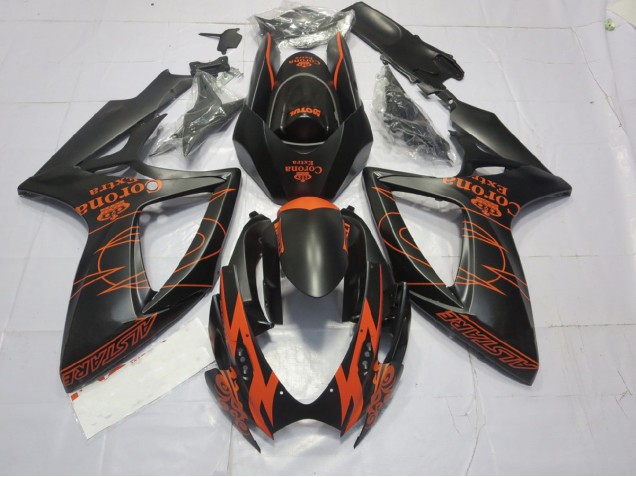 2006-2007 Orange Matte Suzuki GSXR 600-750 Motorcycle Fairing 2006-2007 Orange Matte Suzuki GSXR 600-750 Motorcycle Fairing
