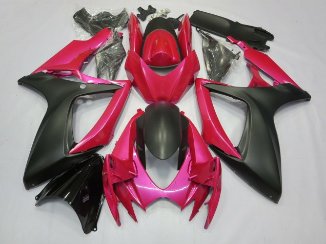 2006-2007 Pink and Matte Suzuki GSXR 600-750 Motorcycle Fairing 2006-2007 Pink and Matte Suzuki GSXR 600-750 Motorcycle Fairing