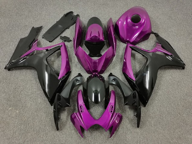 2006-2007 Purple and Black Suzuki GSXR 600-750 Motorcycle Fairing 2006-2007 Purple and Black Suzuki GSXR 600-750 Motorcycle Fairing