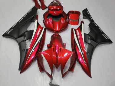 2006-2007 Red Black and White Yamaha R6 Motorcycle Fairing