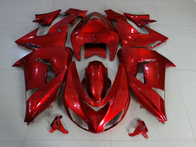 2006-2007 Red Deep Gloss Kawasaki ZX10R Motorcycle Fairing