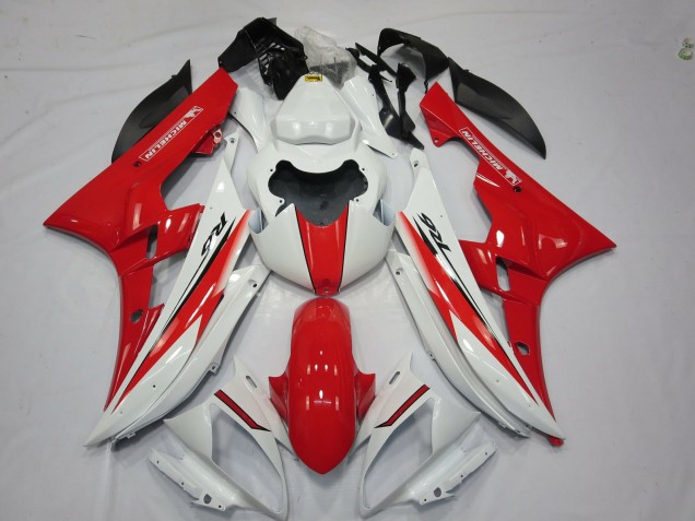 2006-2007 Red White OEM Style Yamaha R6 Motorcycle Fairing
