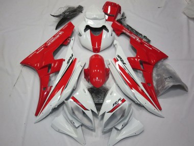 2006-2007 Red White Style Design Yamaha R6 Motorcycle Fairing