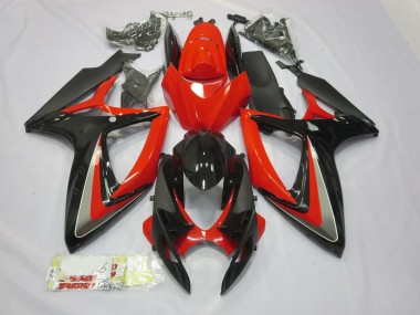 2006-2007 Red and Black Suzuki GSXR 600-750 Motorcycle Fairing