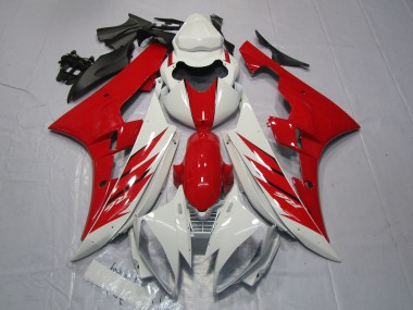 2006-2007 Red and White Style Yamaha R6 Motorcycle Fairing
