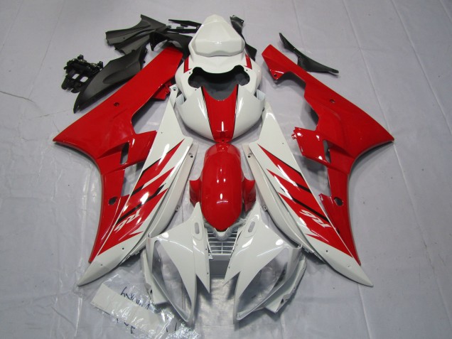 2006-2007 Red and White Style Yamaha R6 Motorcycle Fairing