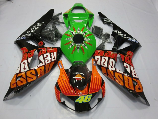 2006-2007 Rossi Lime Honda CBR1000RR Motorcycle Fairing 2006-2007 Rossi Lime Honda CBR1000RR Motorcycle Fairing