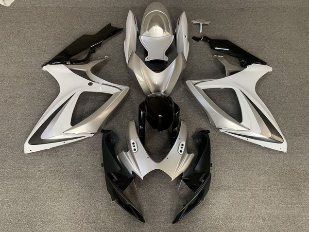 2006-2007 Silver White OEM Style Suzuki GSXR 600-750 Motorcycle Fairing 2006-2007 Silver White OEM Style Suzuki GSXR 600-750 Motorcycle Fairing