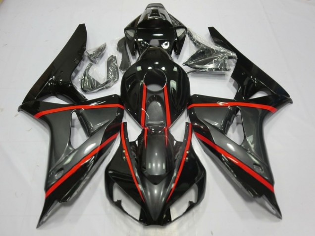 2006-2007 Silver and Black Honda CBR1000RR Motorcycle Fairing 2006-2007 Silver and Black Honda CBR1000RR Motorcycle Fairing