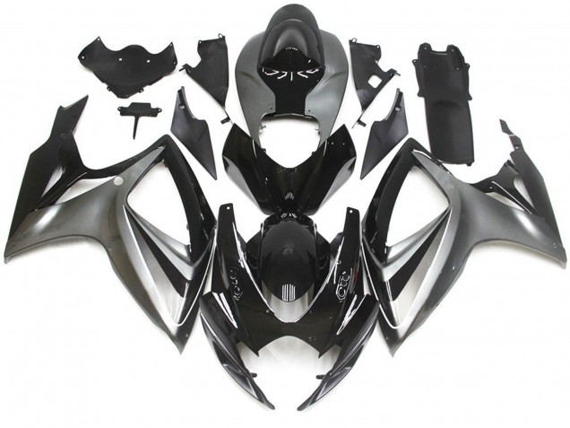 2006-2007 Silver and Black Special OEM Style Suzuki GSXR 600-750 Motorcycle Fairing 2006-2007 Silver and Black Special OEM Style Suzuki GSXR 600-750 Motorcycle Fairing