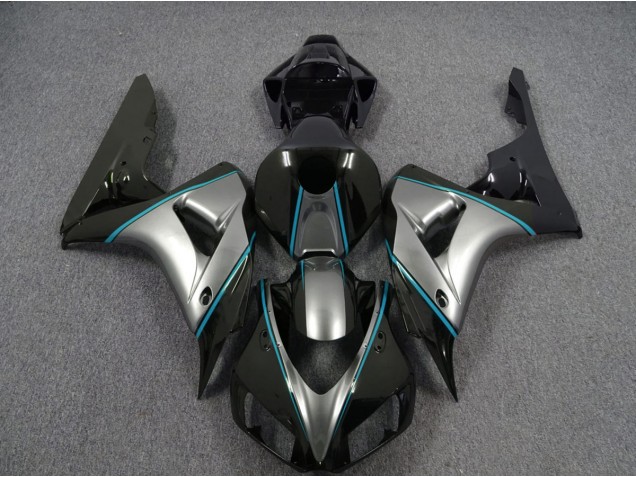 2006-2007 Silver with Blue Pin Stripe Honda CBR1000RR Motorcycle Fairing 2006-2007 Silver with Blue Pin Stripe Honda CBR1000RR Motorcycle Fairing