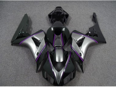 2006-2007 Silver with Dark Purple Pin Stripe Honda CBR1000RR Motorcycle Fairing