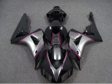 2006-2007 Silver with Pink Pin Stripe Honda CBR1000RR Motorcycle Fairing