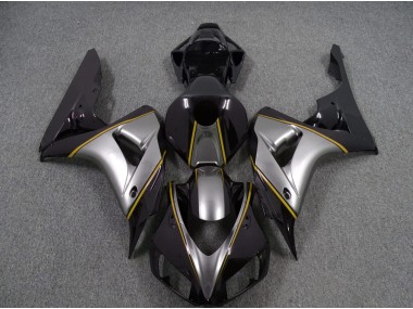 2006-2007 Silver with Yellow Pin Stripe Honda CBR1000RR Motorcycle Fairing