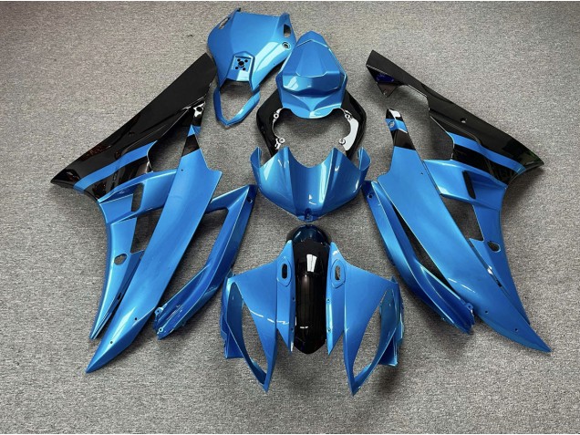 2006-2007 Sky Blue and Black Yamaha R6 Motorcycle Fairing 2006-2007 Sky Blue and Black Yamaha R6 Motorcycle Fairing
