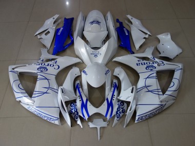 2006-2007 White Corona Suzuki GSXR 600-750 Motorcycle Fairing