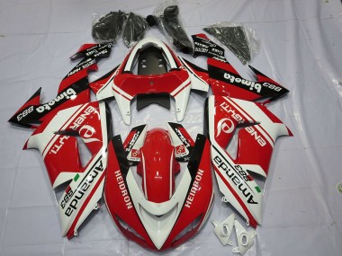 2006-2007 White Red Kawasaki ZX10R Motorcycle Fairing