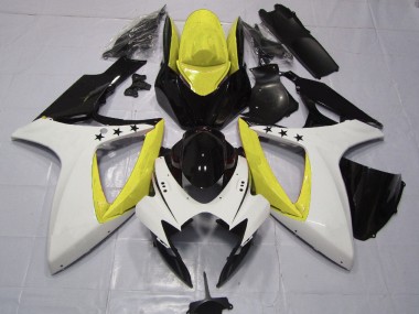 2006-2007 Yellow Star Suzuki GSXR 600-750 Motorcycle Fairing