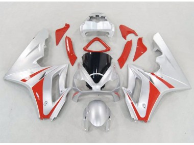2006-2008 Silver and Red Triumph Daytona 675 Motorcycle Fairing