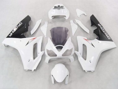 2006-2008 White w Black lowers Triumph Daytona 675 Motorcycle Fairing