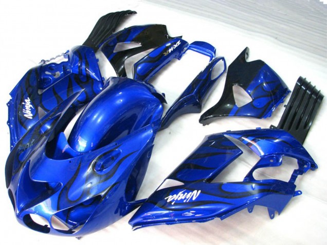2006-2011 Blue Flame Kawasaki ZX14R Motorcycle Fairing 2006-2011 Blue Flame Kawasaki ZX14R Motorcycle Fairing