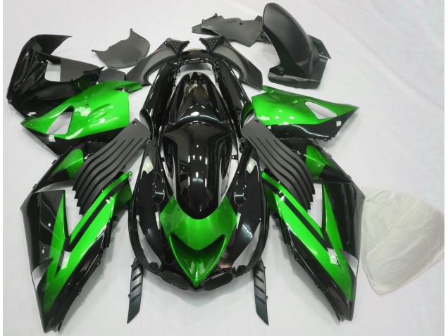 2006-2011 Gloss Green and Black Plain Kawasaki ZX14R Motorcycle Fairing 2006-2011 Gloss Green and Black Plain Kawasaki ZX14R Motorcycle Fairing