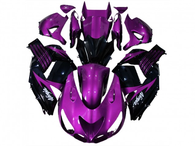 2006-2011 Gloss Purple and Black Kawasaki ZX14R Motorcycle Fairing 2006-2011 Gloss Purple and Black Kawasaki ZX14R Motorcycle Fairing