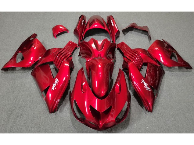 2006-2011 Gloss Red Kawasaki ZX14R Motorcycle Fairing 2006-2011 Gloss Red Kawasaki ZX14R Motorcycle Fairing
