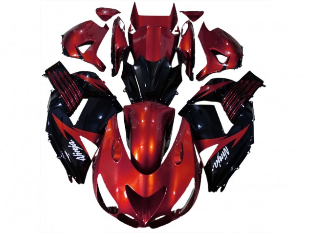 2006-2011 Gloss Red and Black Kawasaki ZX14R Motorcycle Fairing 2006-2011 Gloss Red and Black Kawasaki ZX14R Motorcycle Fairing