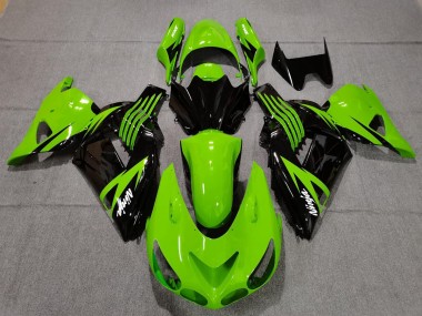 2006-2011 Lime Green and Black Kawasaki ZX14R Motorcycle Fairing