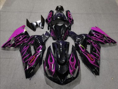 2006-2011 Pink Flame Kawasaki ZX14R Motorcycle Fairing